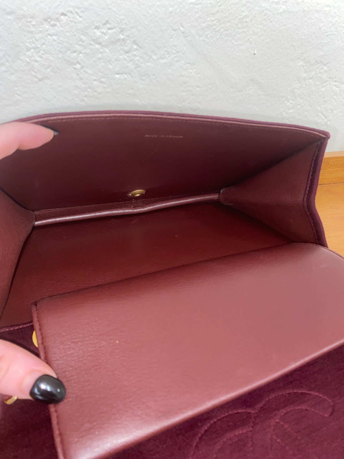 CHANEL BURGUNDY QUILTED WOC 24K GOLD PLATED