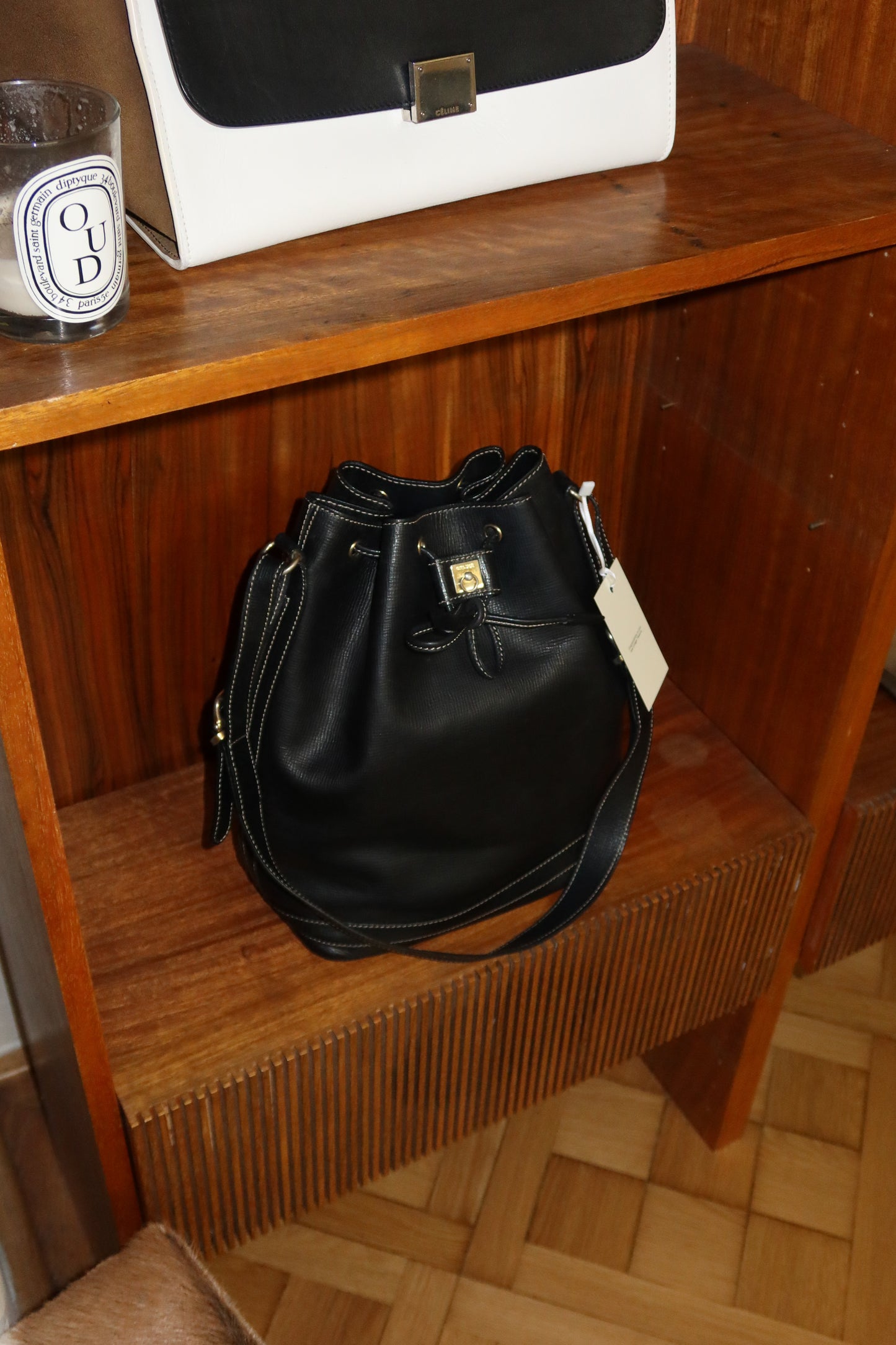 CELINE TRIOMPHE BUCKET BAG BLACK