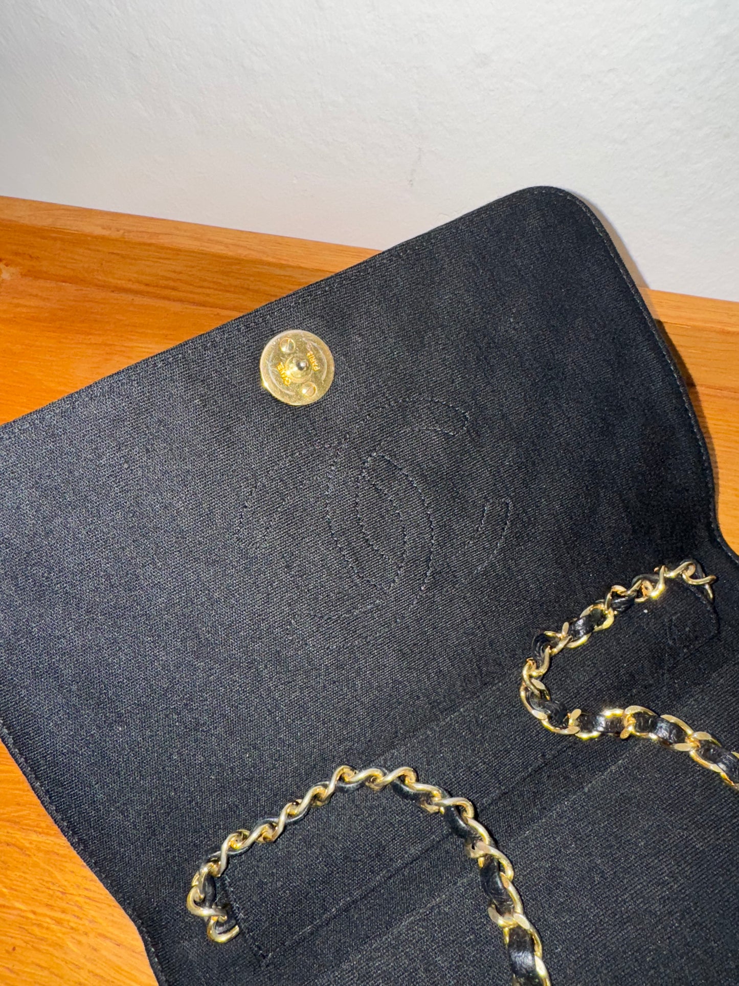 CHANEL JERSEY QUILTED FULL FLAP BAG