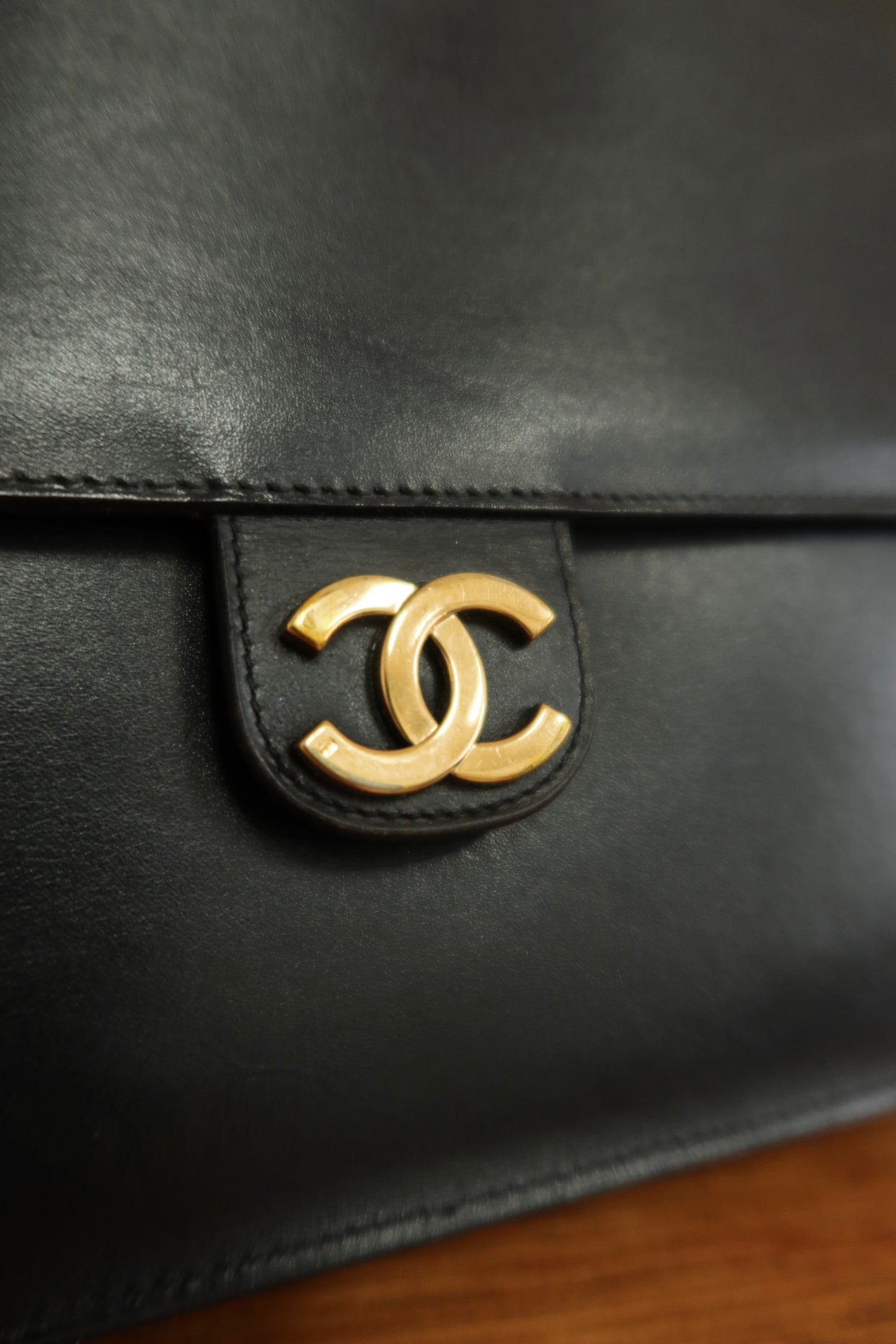 CHANEL BOX CALF SINGLE FLAP