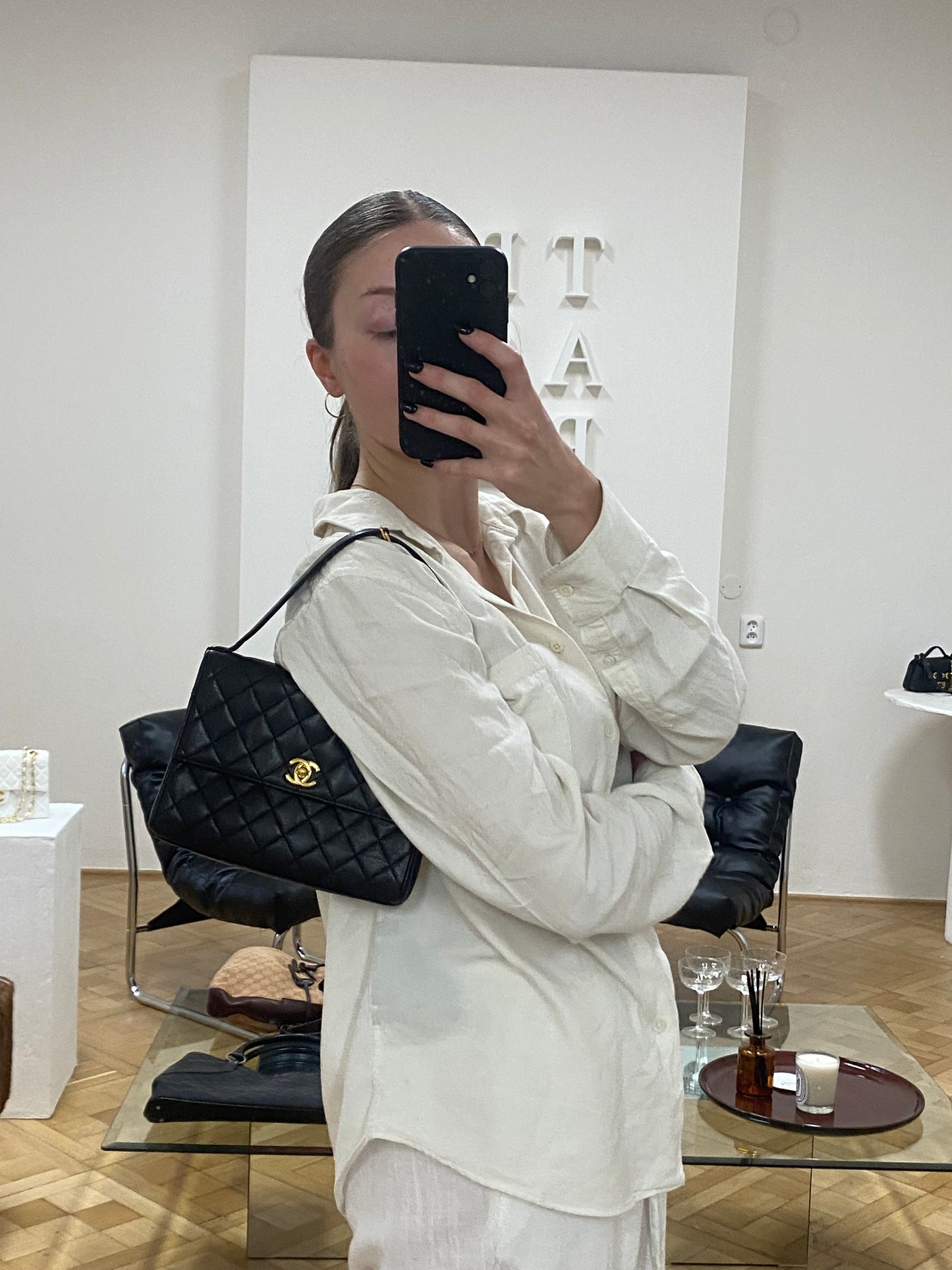 CHANEL TOP HANDLE FLAP TWIST LOCK