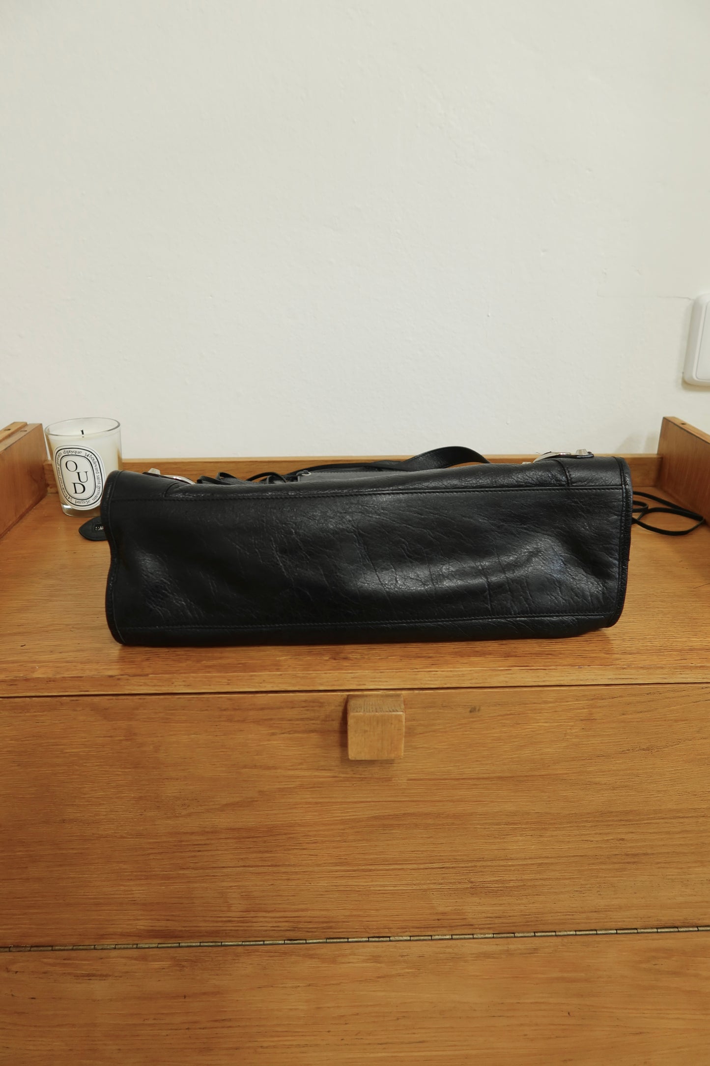 BALENCIAGA CITY BAG BLACK SILVER HW