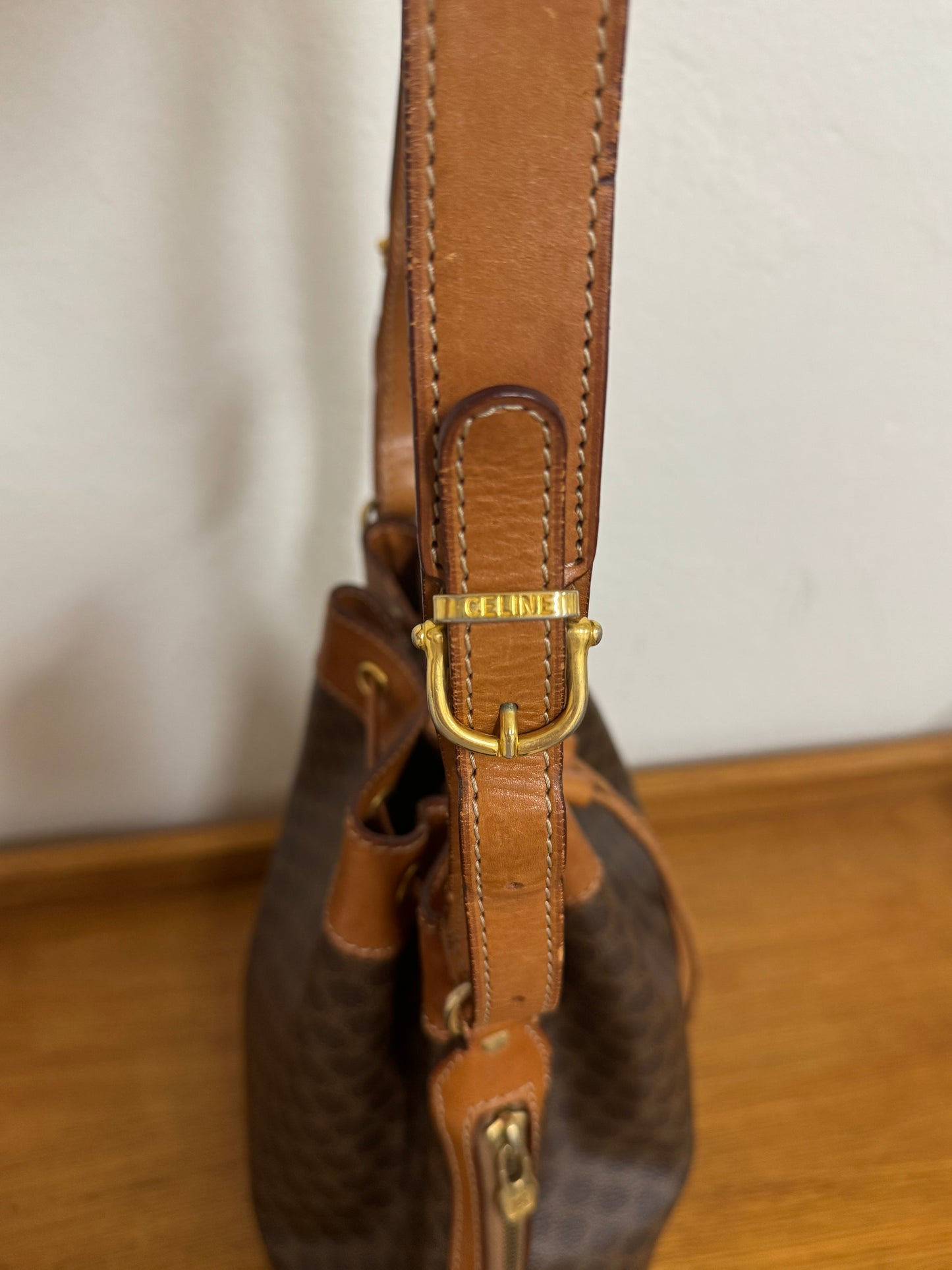 CELINE MACADAM BUCKET BAG