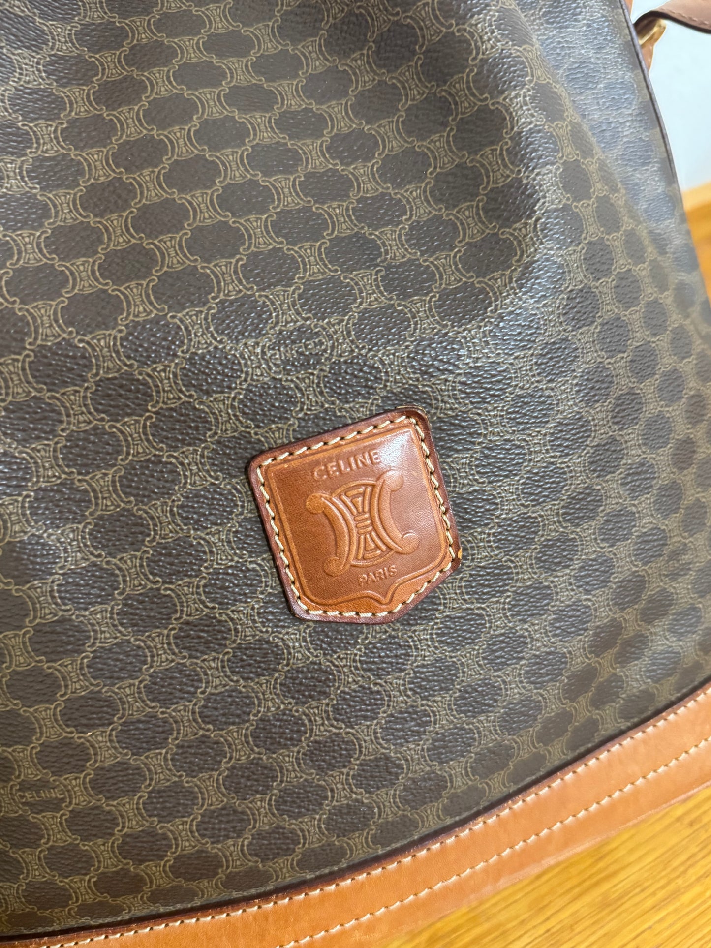 CELINE MACADAM BUCKET BAG