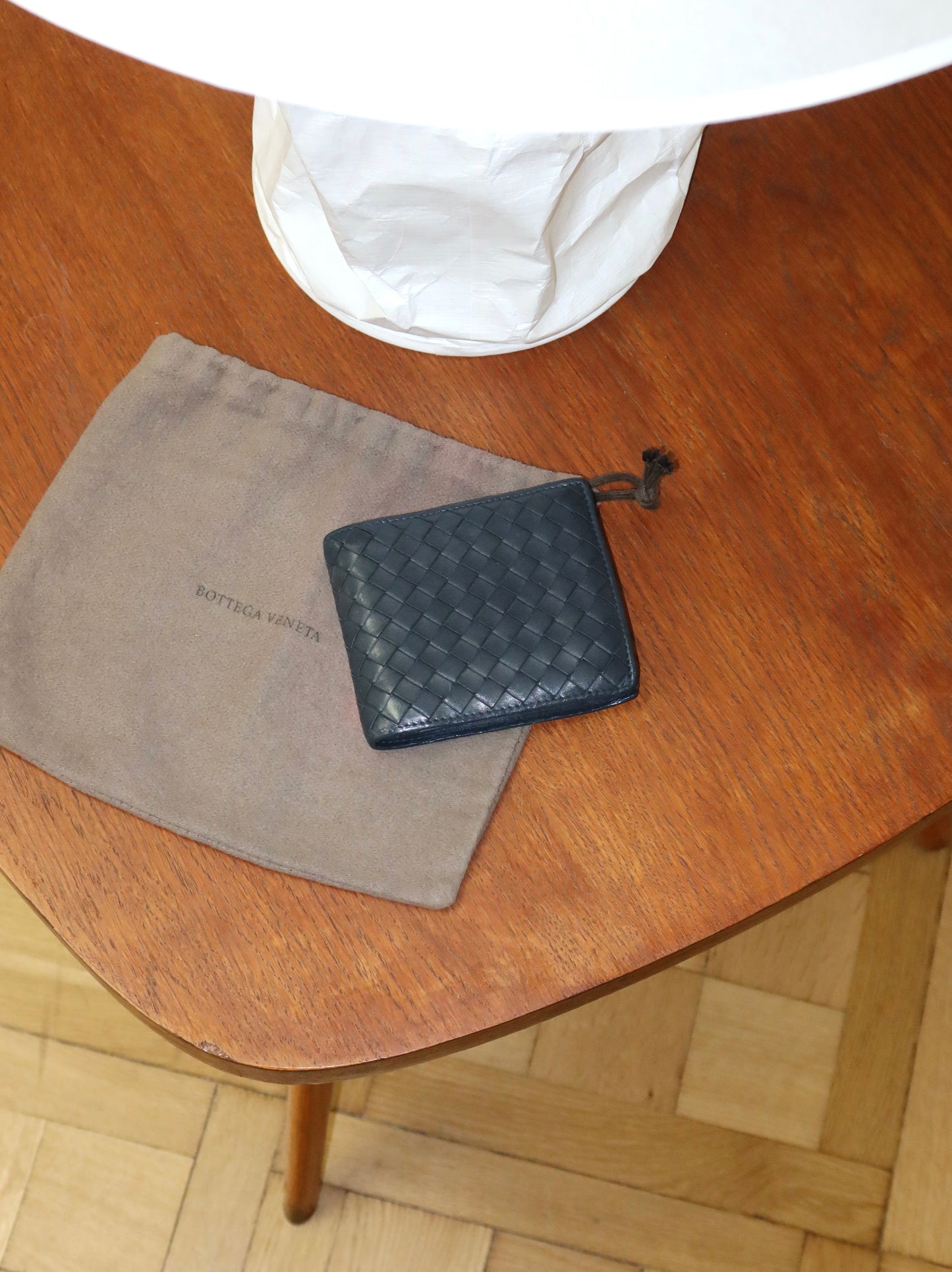 BOTTEGA VENETA INTRECCIATO WALLET BLUE