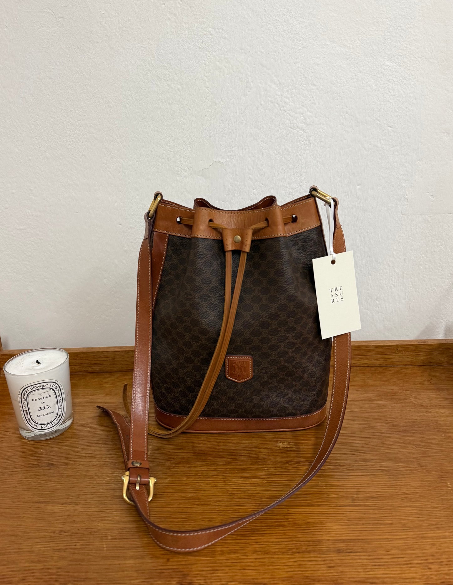 CELINE MACADAM BUCKET BAG