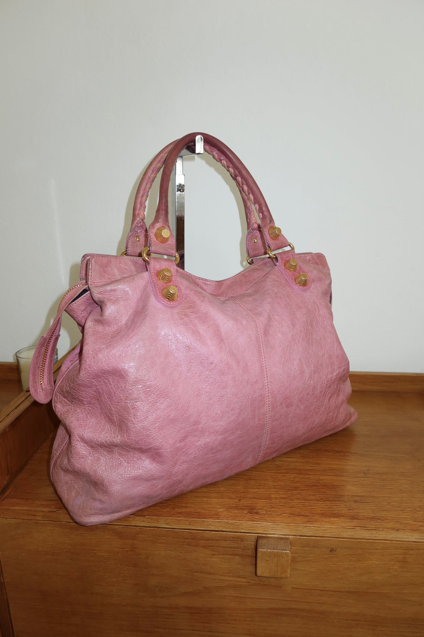 BALENCIAGA "CITY" BAG GIANT VELO PINK
