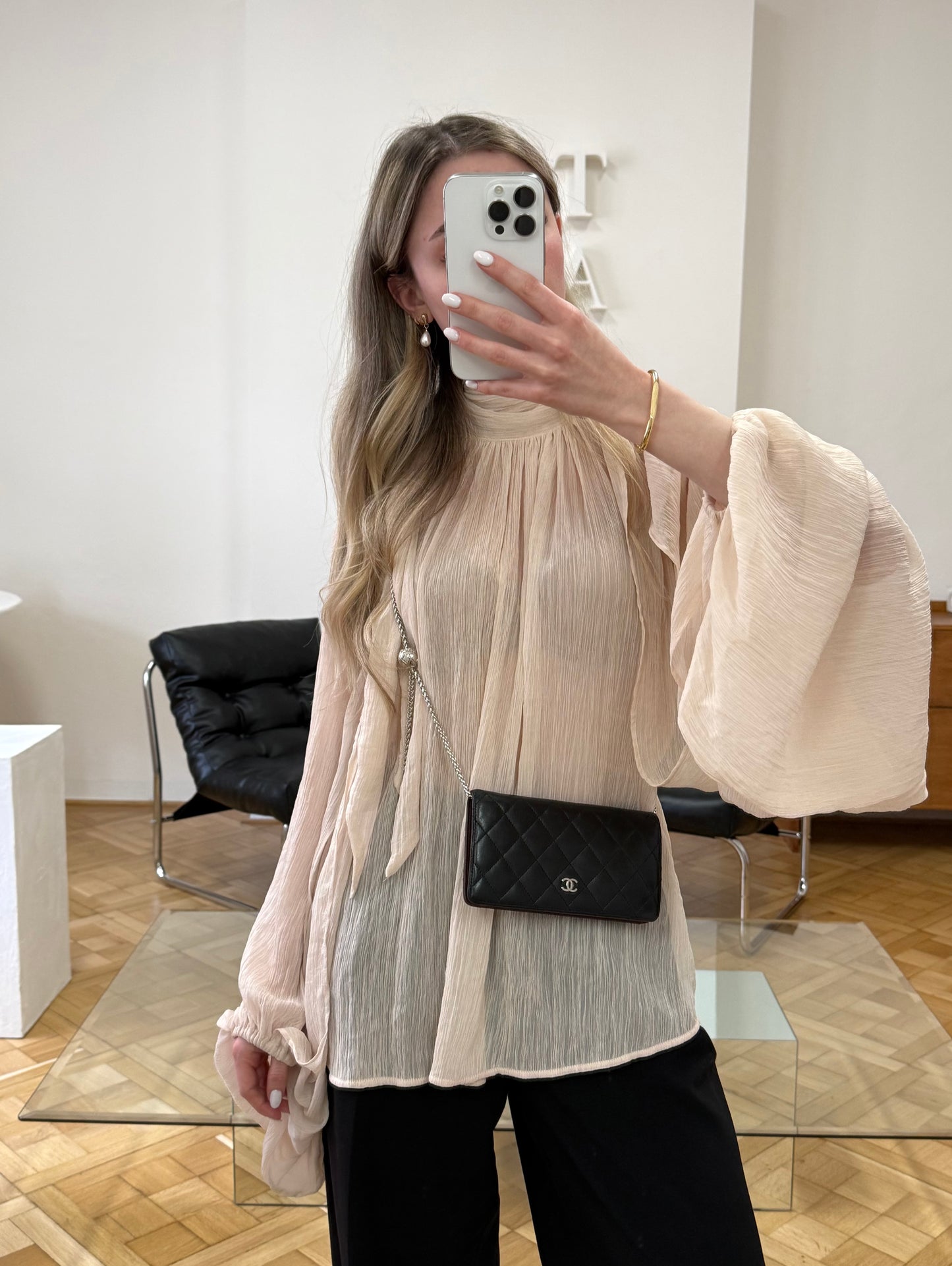 SERIES 14 CHANEL CLASSIC LONG WALLET LAMBSKIN BLACK