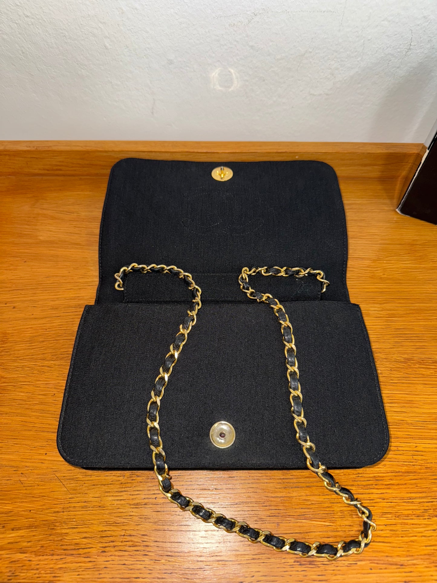 CHANEL JERSEY QUILTED FULL FLAP BAG