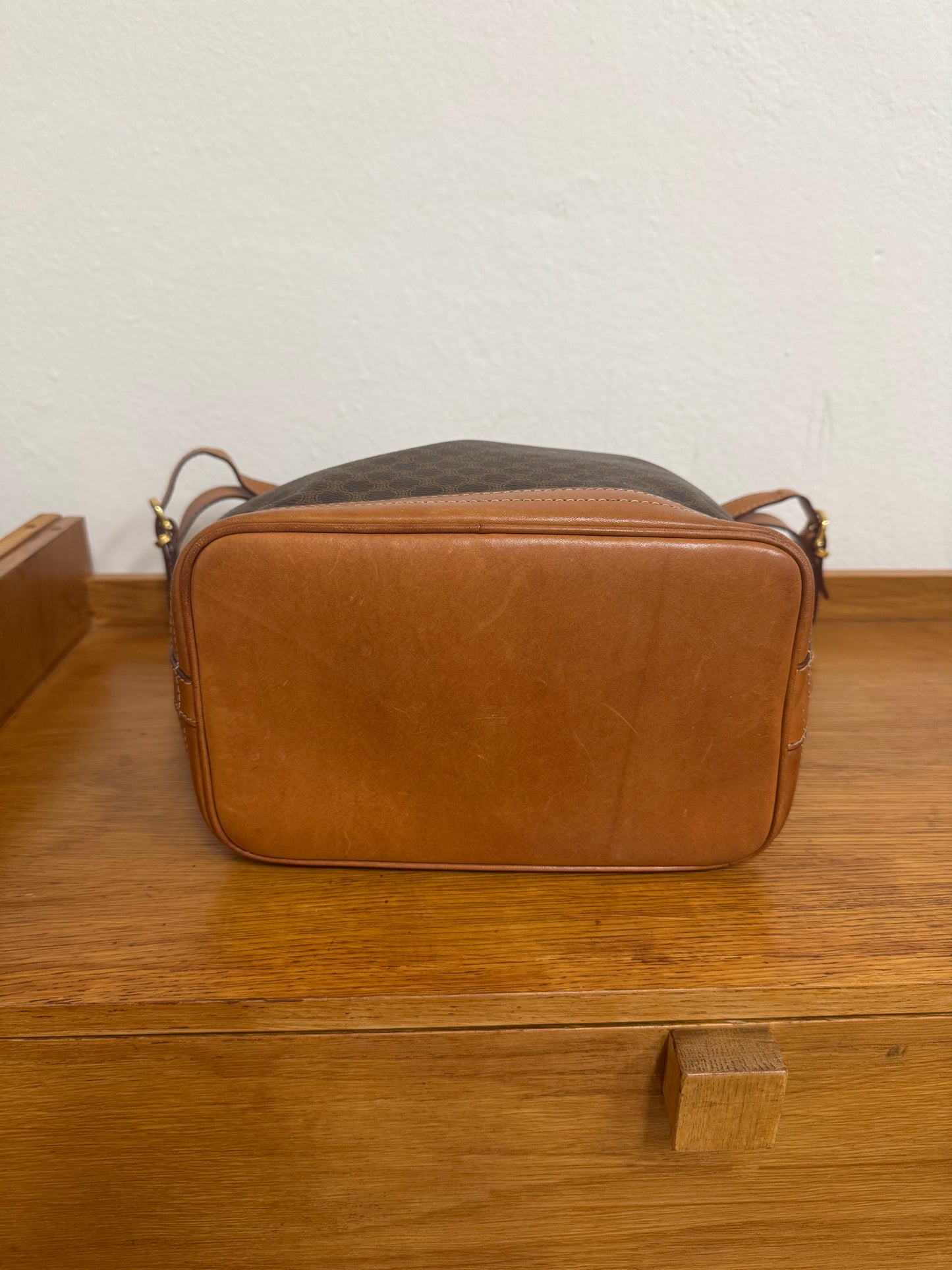 CELINE MACADAM BUCKET BAG