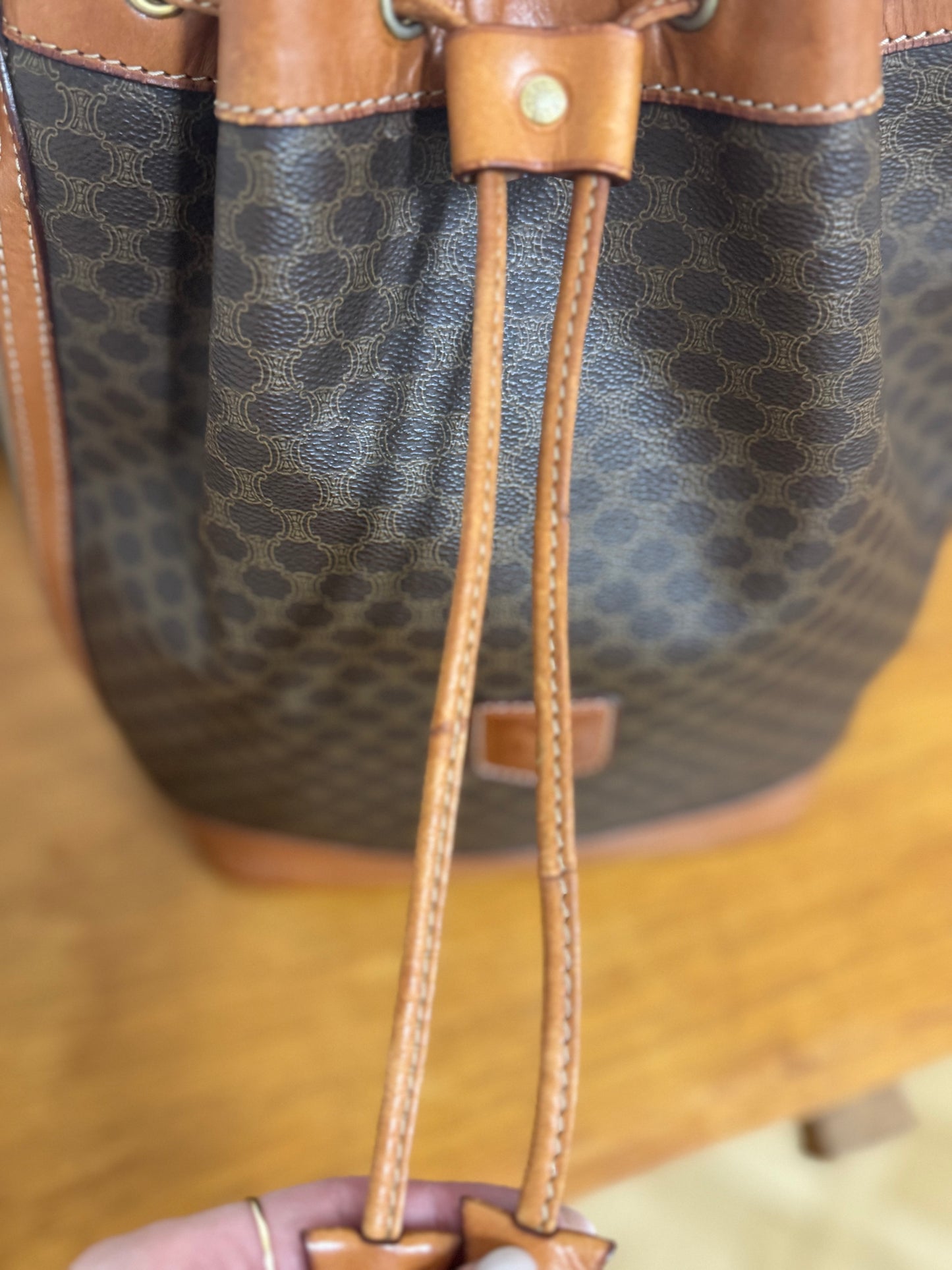 CELINE MACADAM BUCKET BAG