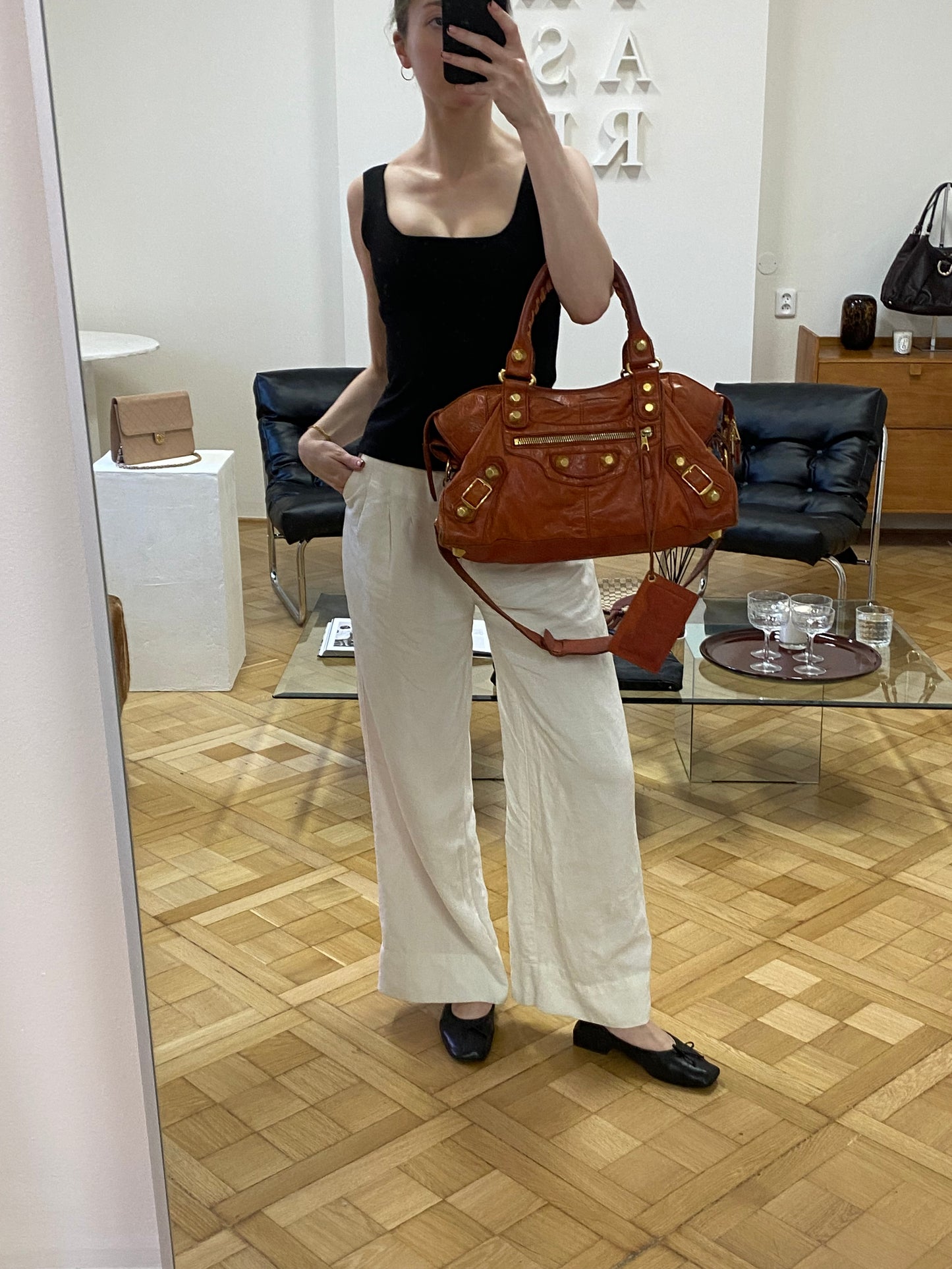 BALENCIAGA CITY BAG IN ORANGE