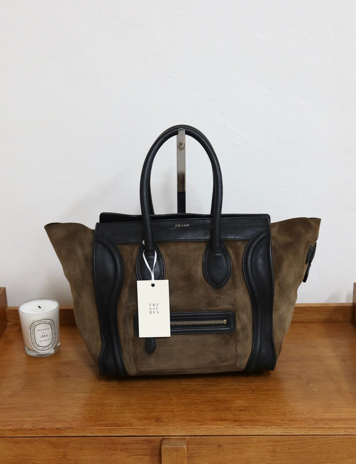 CELINE LUGGAGE BY PHOEBE PHILO SUEDE BAG
