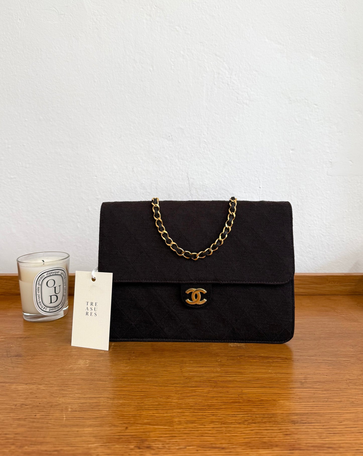 CHANEL SINGLE FLAP MATELASSE JERSEY BROWN BAG