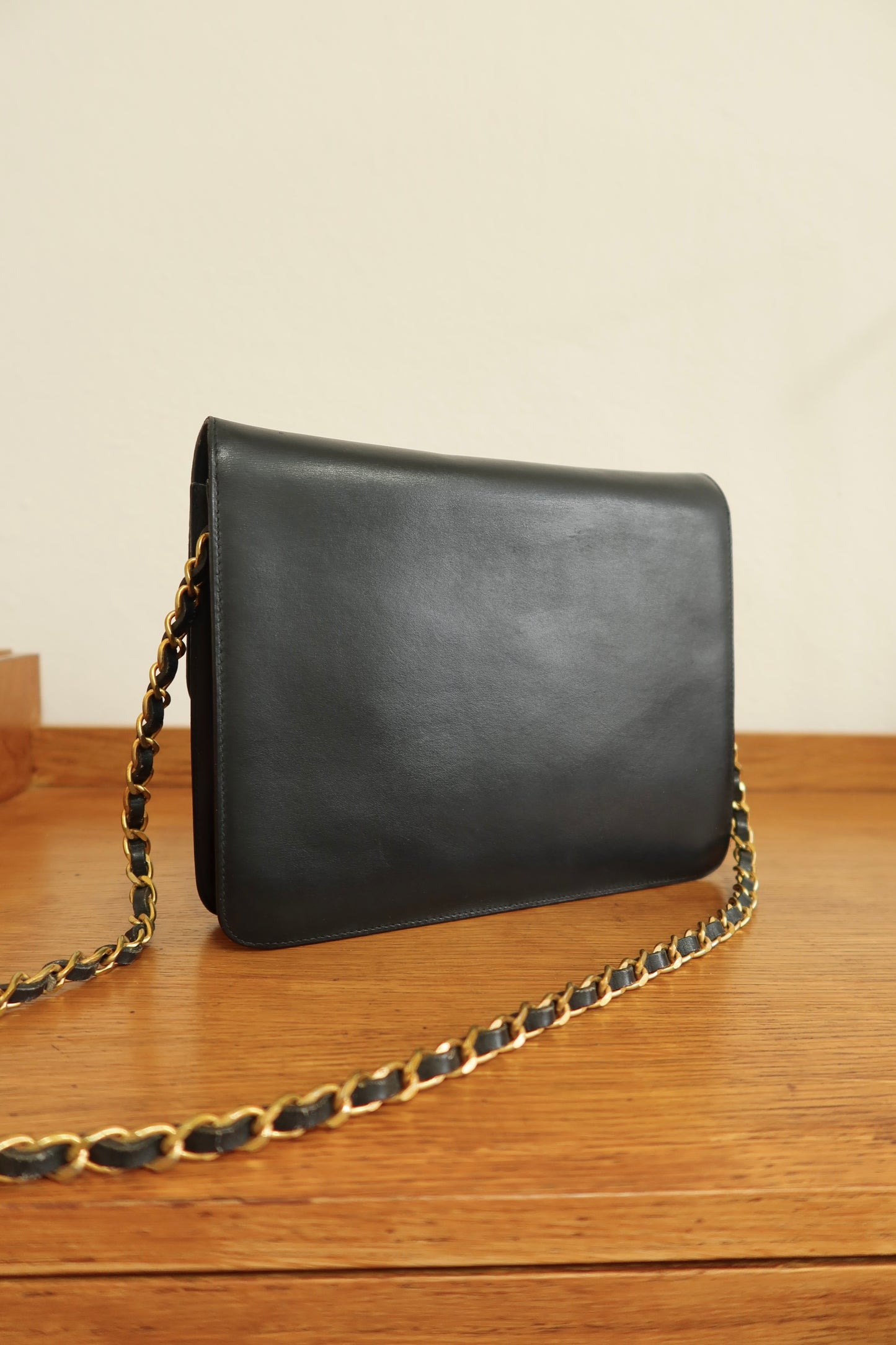 CHANEL BOX CALF SINGLE FLAP