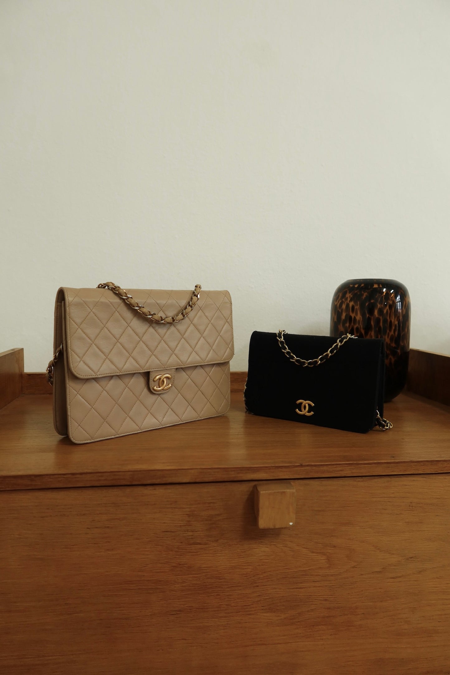 CHANEL MOCHA LAMBSKIN SINGLE FLAP BAG