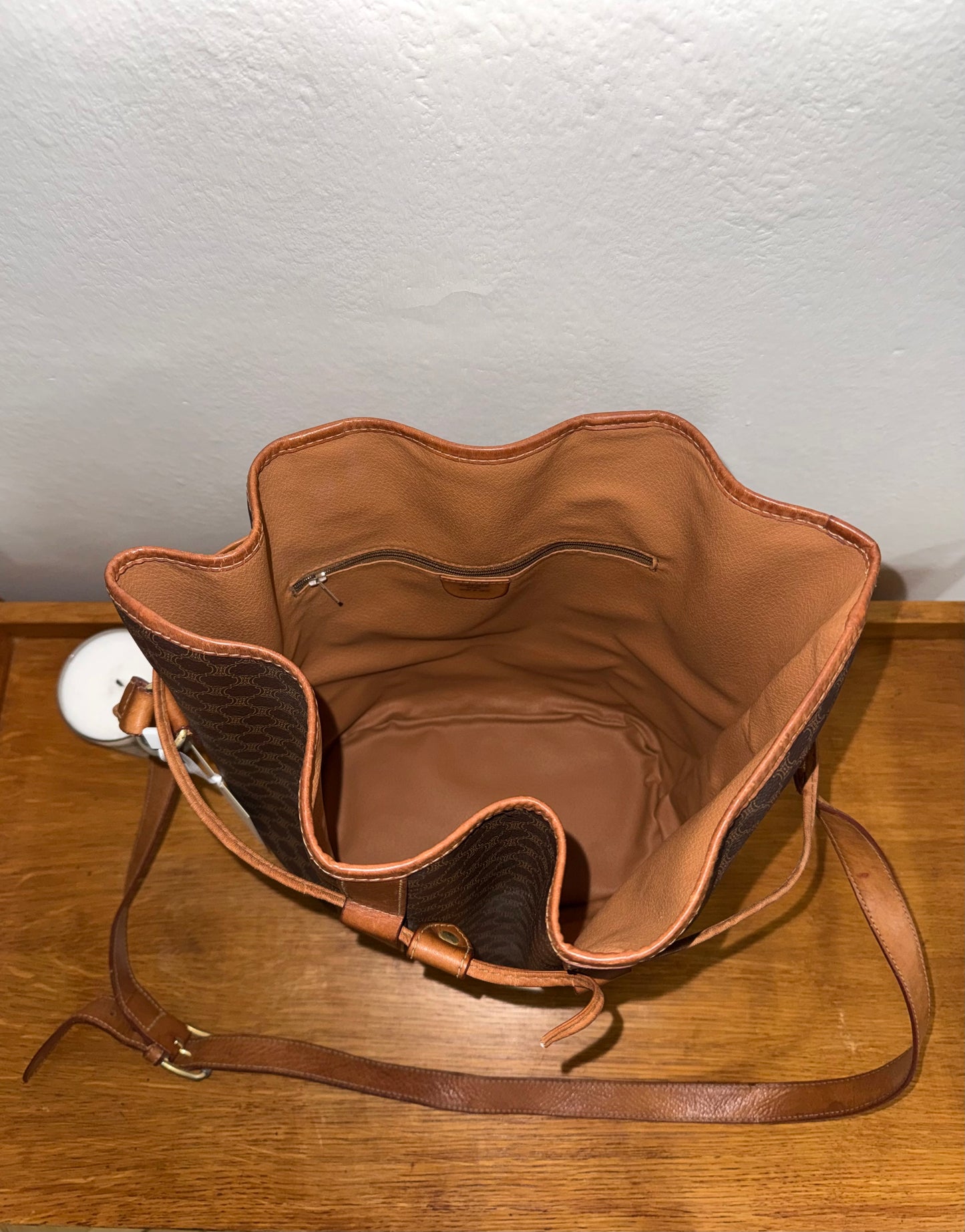 CELINE MACADAM BUCKET BAG