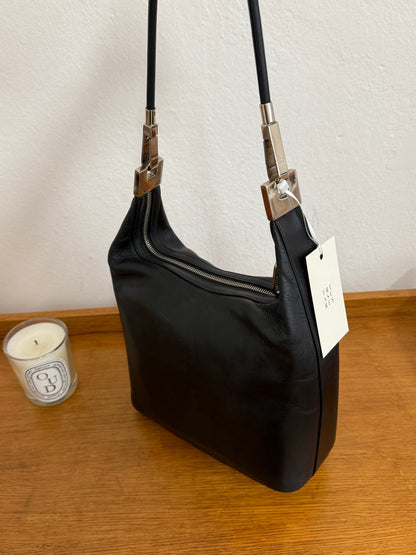 GUCCI LEATHER BLACK SHOULDER BAG BY TOM FORD