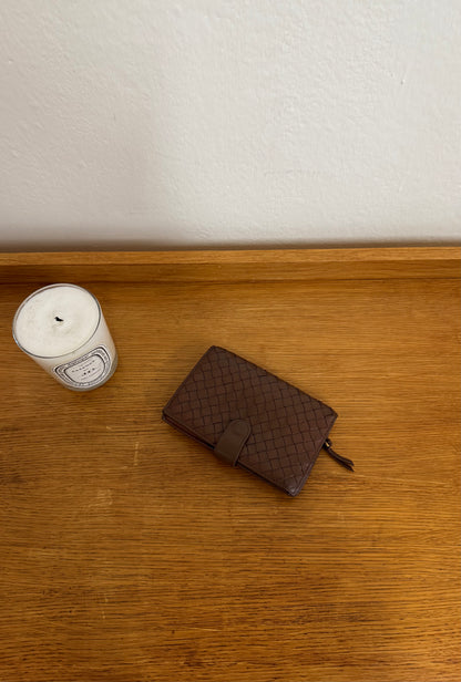 BOTTEGA VENETA INTRECCIATO WALLET BROWN