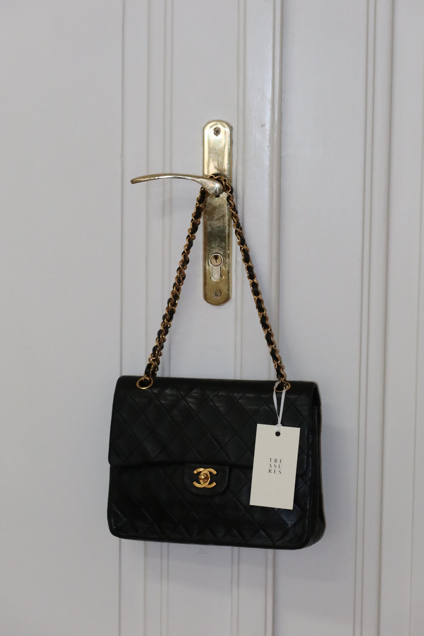 CHANEL DOUBLE FLAP BAG MEDIUM TALL 24K GOLD