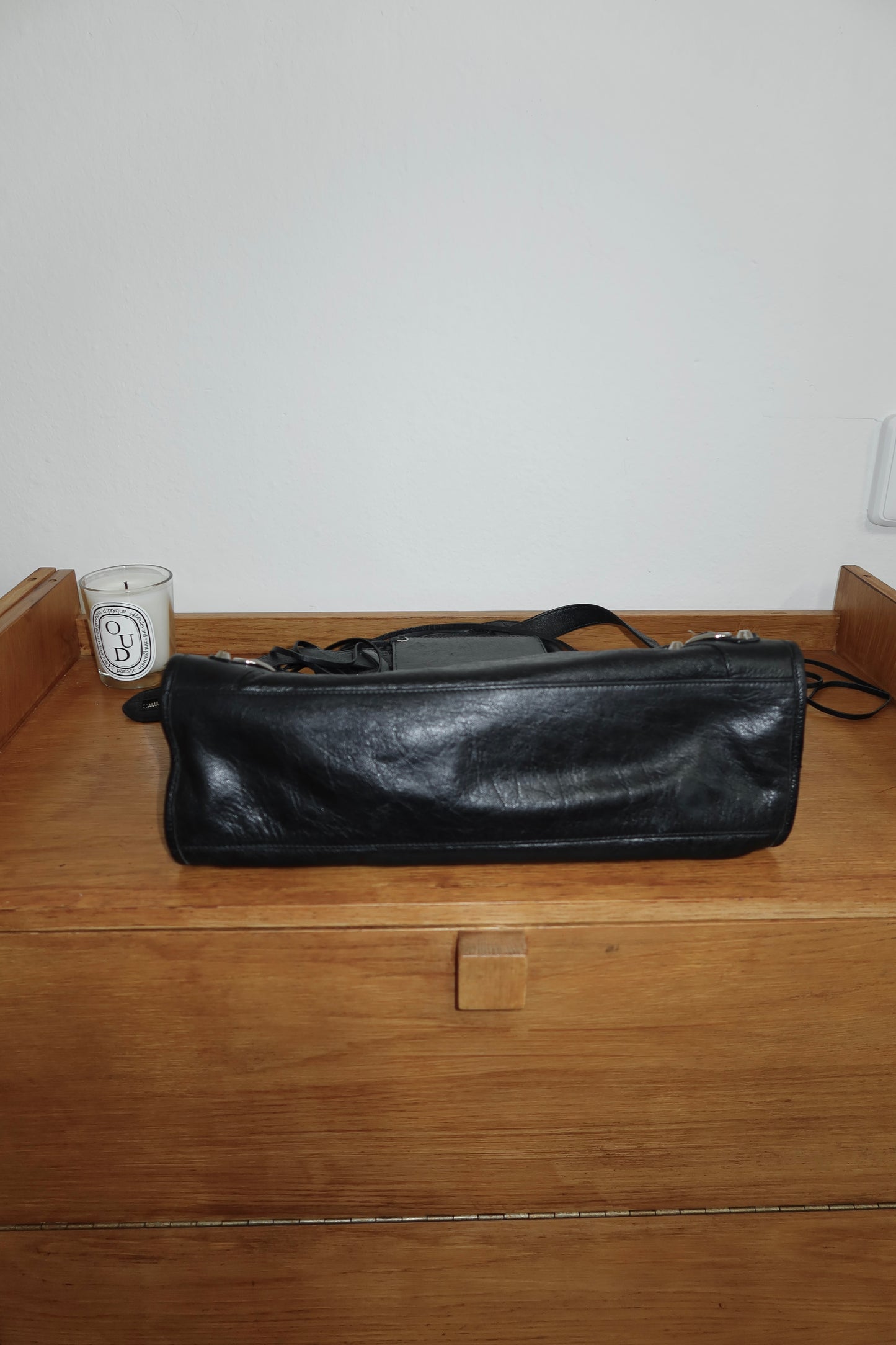 BALENCIAGA CITY BAG BLACK SILVER HW