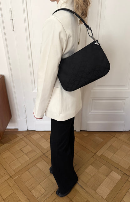 Gucci GG Canvas Shoulder Bag Black