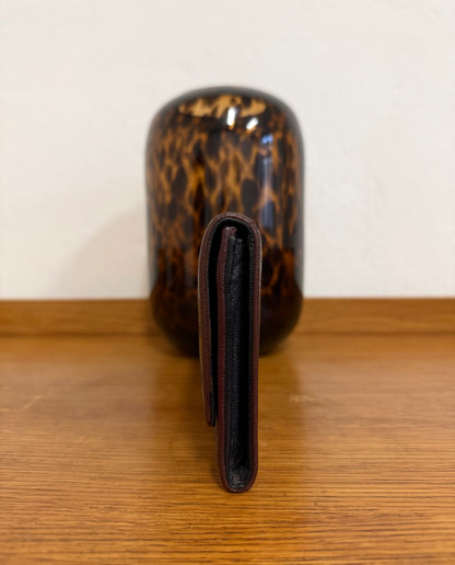 CHANEL WALLET GRAIN BURGUNDY BLACK