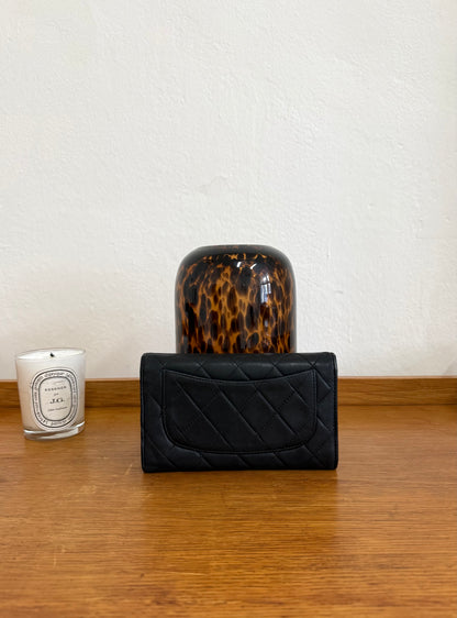 SERIES 12 CHANEL LONG WALLET LAMBSKIN BLACK