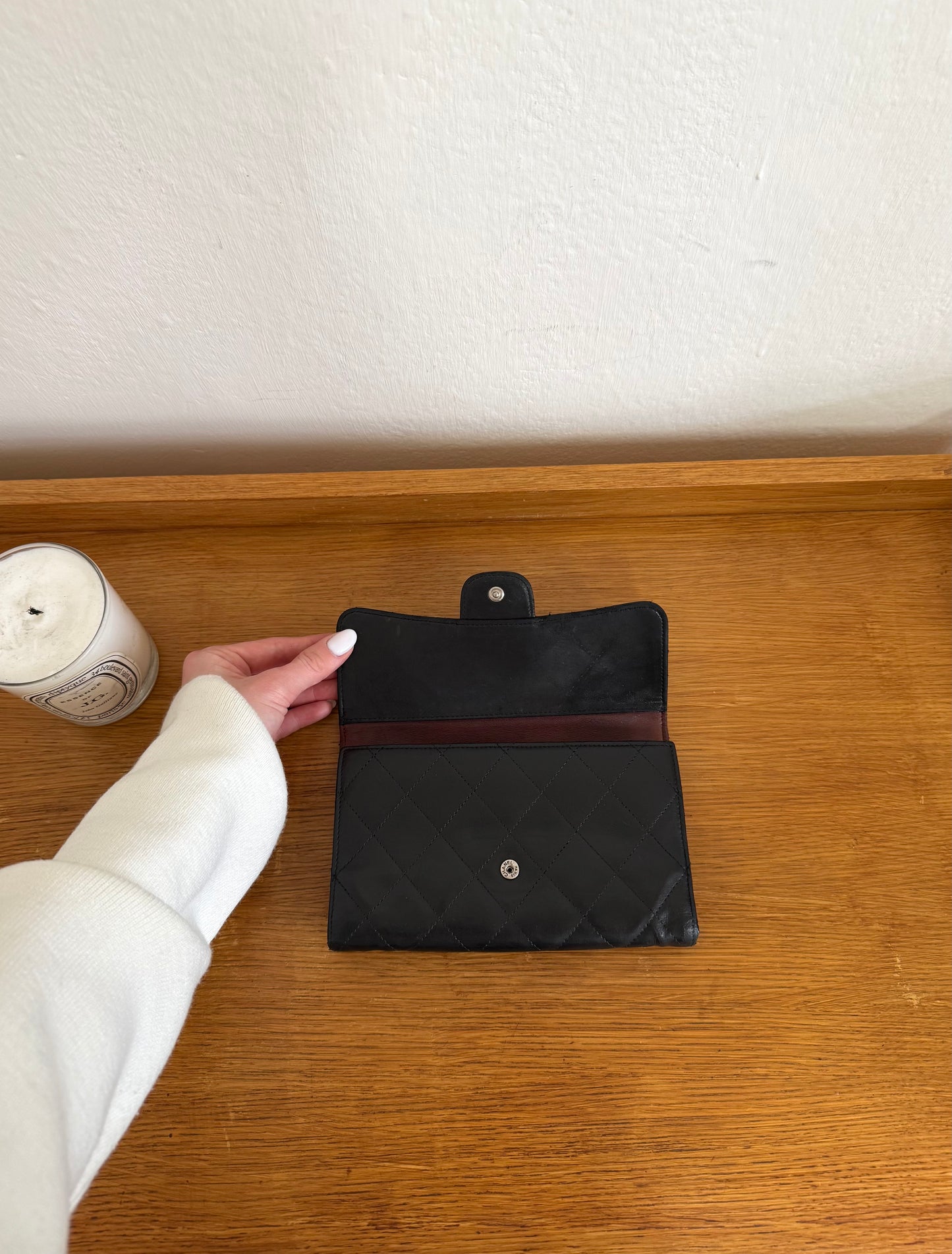 SERIES 11 CHANEL LONG WALLET LAMBSKIN BLACK