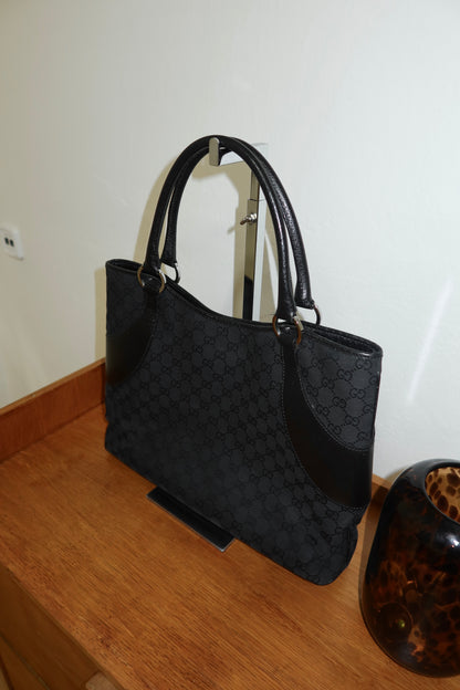 GUCCI GG MONOGRAM BLACK TOTE BAG