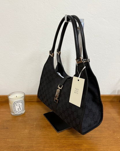 GUCCI JACKIE GG MONOGRAM BLACK BAG