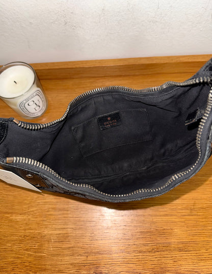 GUCCI GG MONOGRAM HALFMOON BLACK