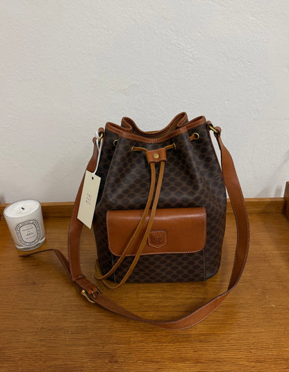CELINE MACADAM BUCKET BAG