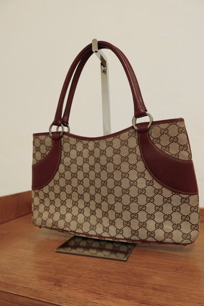 GUCCI GG SHOULDER TOTE BAG WINE