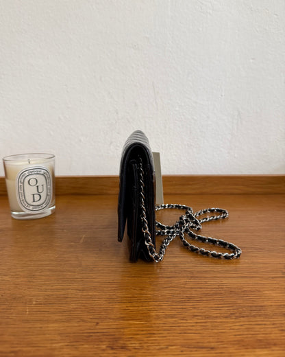 CHANEL PATENT LEATHER WOC BLACK