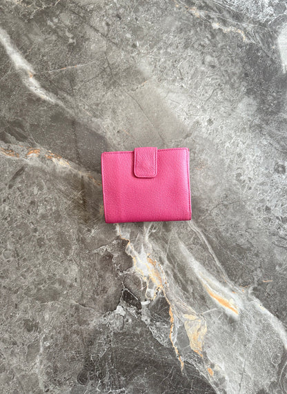 GUCCI BAMBOO LEATHER WALLET PINK