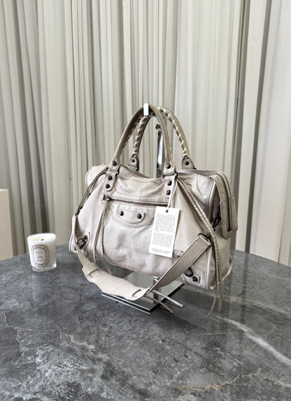 Balenciaga City Bag Cream Brass HW