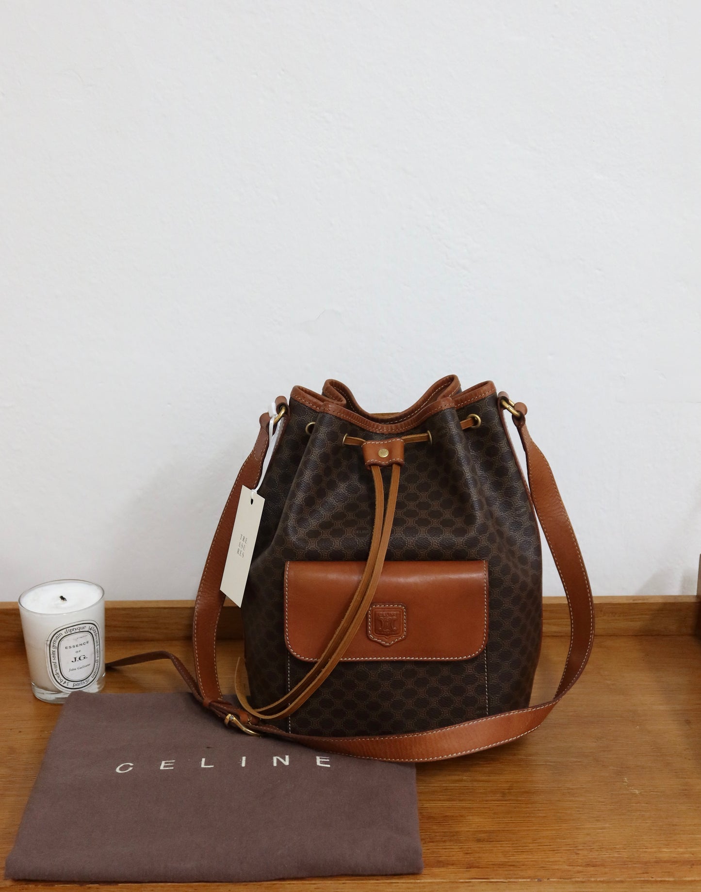 CELINE MACADAM BUCKET BAG