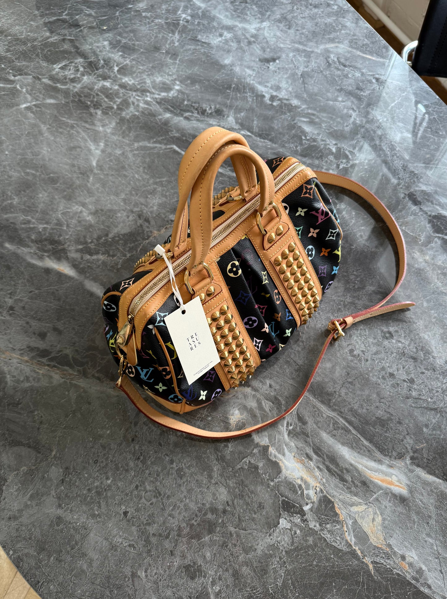 LV X TAKASHI MURAKAMI MONOGRAM MULTICOLOR COURTNEY MM NOIR
