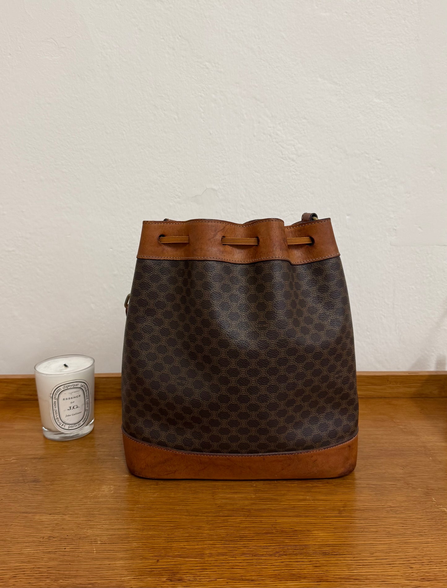 CELINE MACADAM BUCKET BAG & POUCH