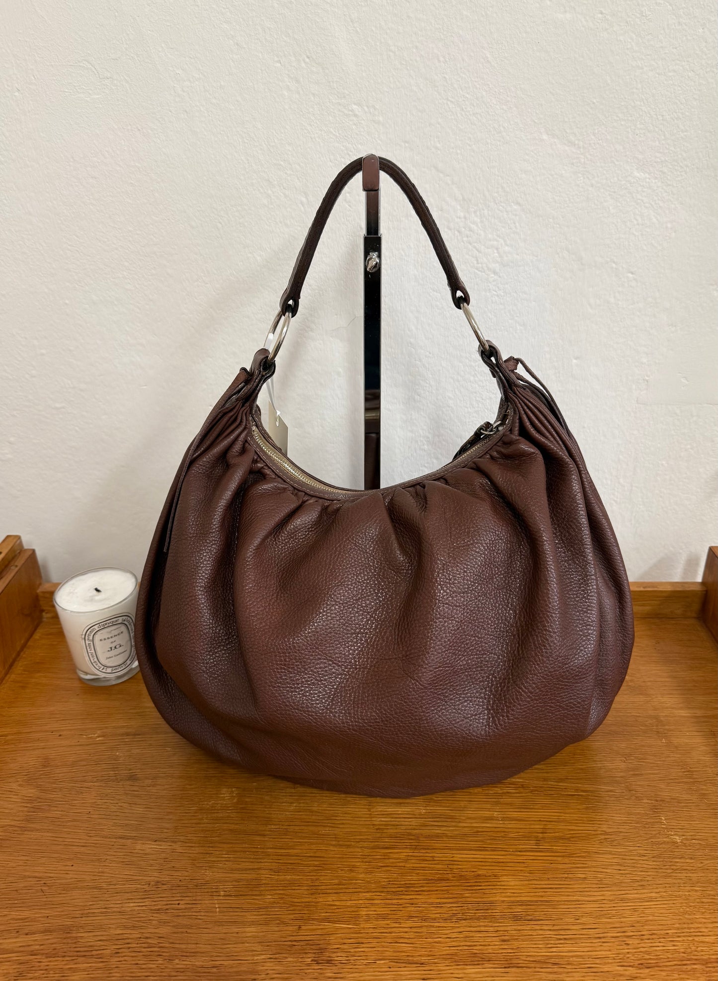 MIU MIU HOBO SHOULDER BAG BROWN