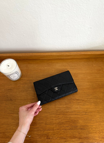 SERIES 12 CHANEL LONG WALLET LAMBSKIN BLACK