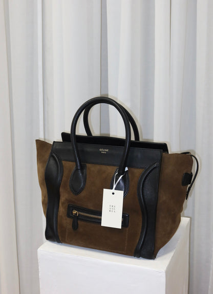 CELINE LUGGAGE BY PHOEBE PHILO SUEDE BAG