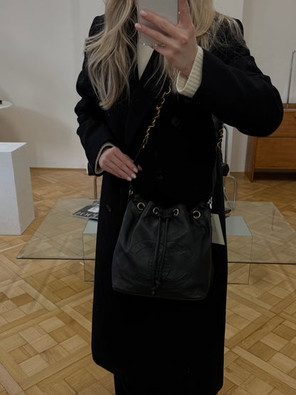 CHANEL BUCKET CC LOGO & POUCH