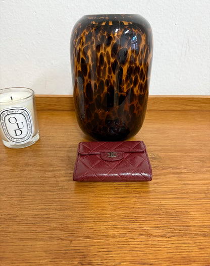 CHANEL CAVIAR MINI WALLET BURGUNDY