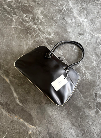 Prada Triangle bowling bag z černé kůže spazzolato, foto 9