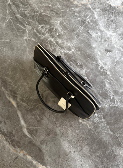 Prada Triangle bowling bag z černé kůže spazzolato, foto 8
