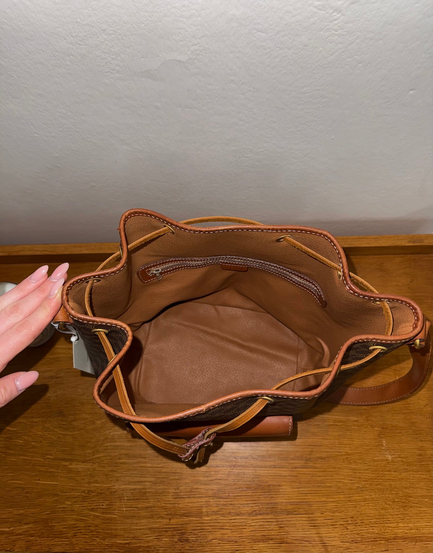 CELINE MACADAM BUCKET BAG