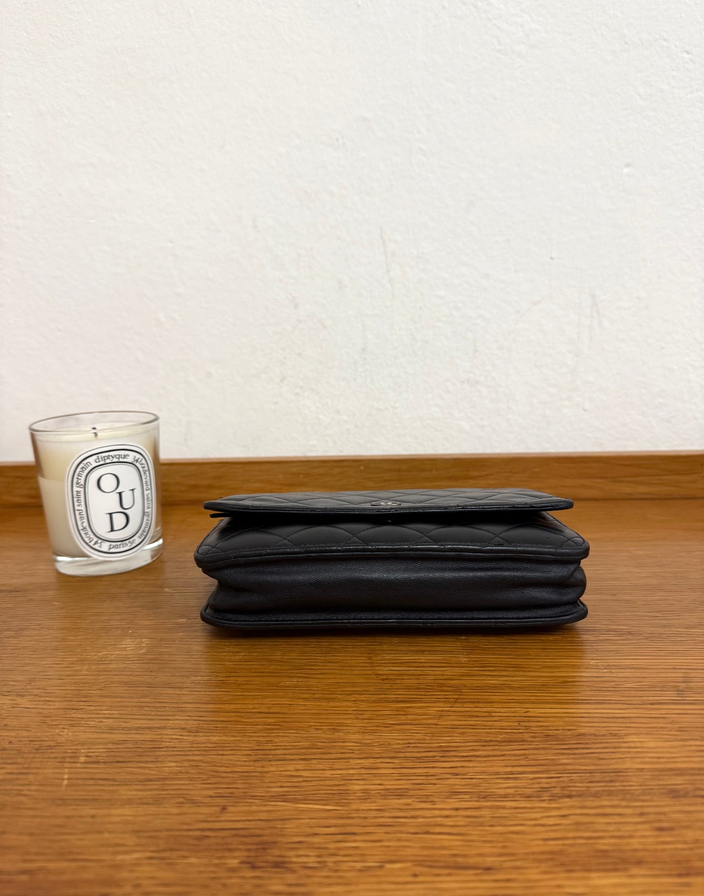 CHANEL WOC BLACK LAMBSKIN