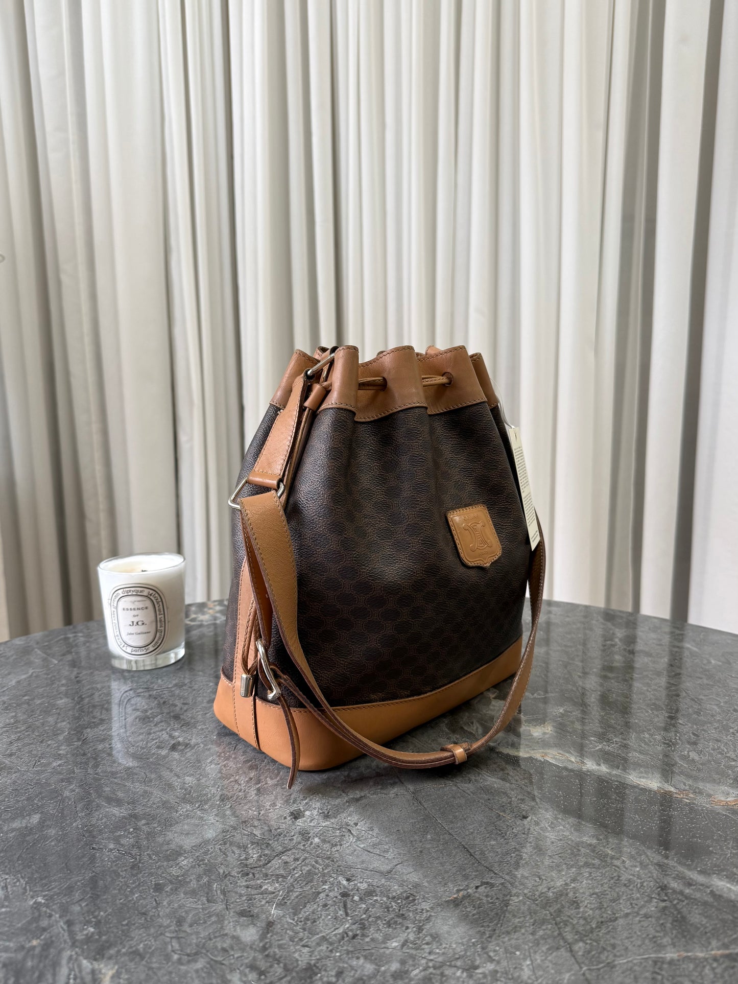 CELINE MACADAM BUCKET BAG